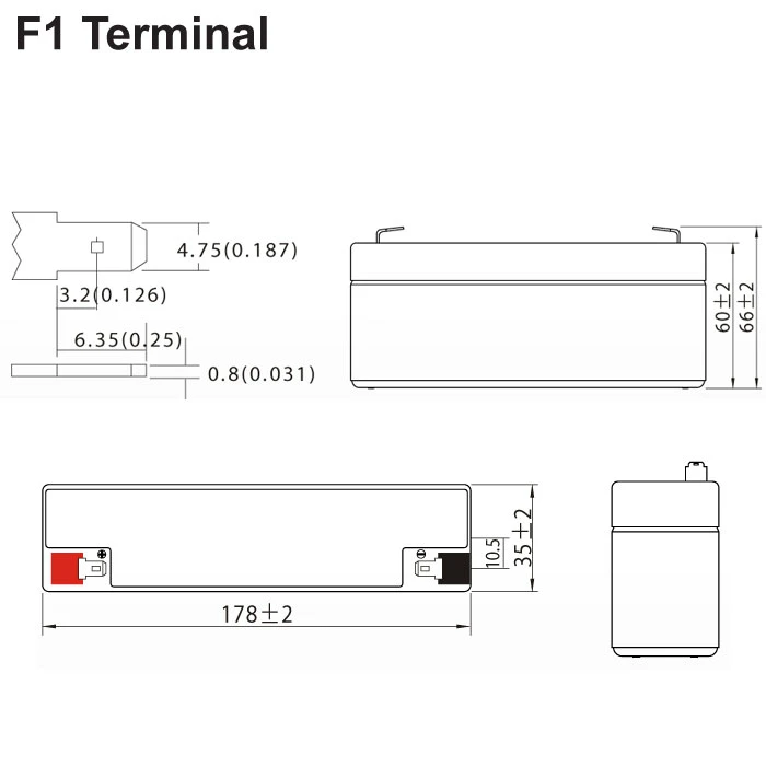 Μπαταρία Μολύβδου Ultracell 12V 2.4AH