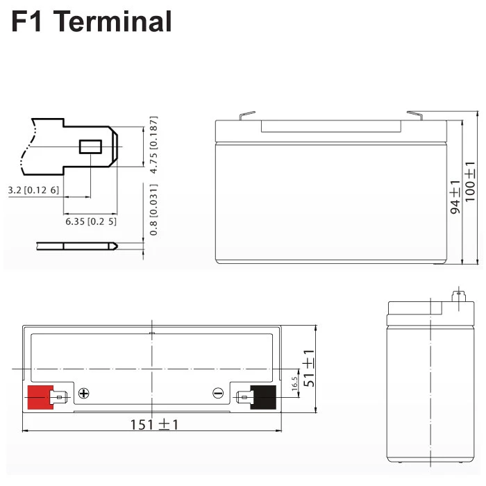 Μπαταρία Μολύβδου 6V 12Ah.