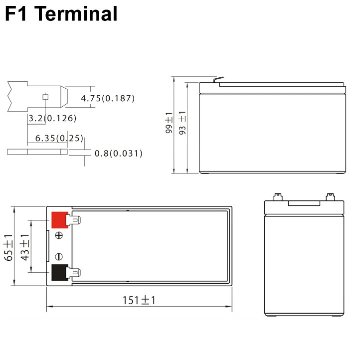 Μπαταρία Μολύβδου Ultracell 12V 7.2AH F1