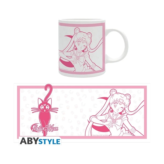 Abysse Sailor Moon & Luna Κούπα Κεραμική Λευκή 320ml ABYMUG144