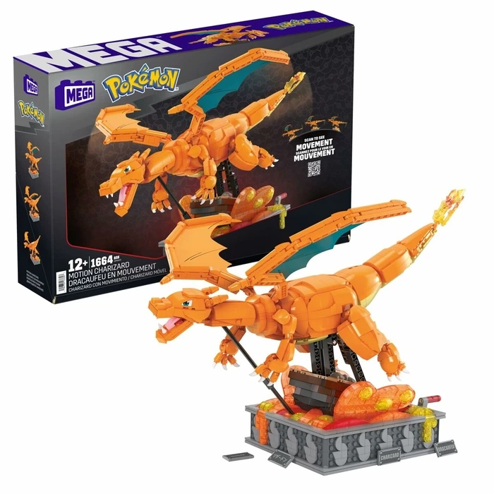 Τουβλάκια Pokemon Mega Construx - Motion Charizard 1664 Τεμάχια