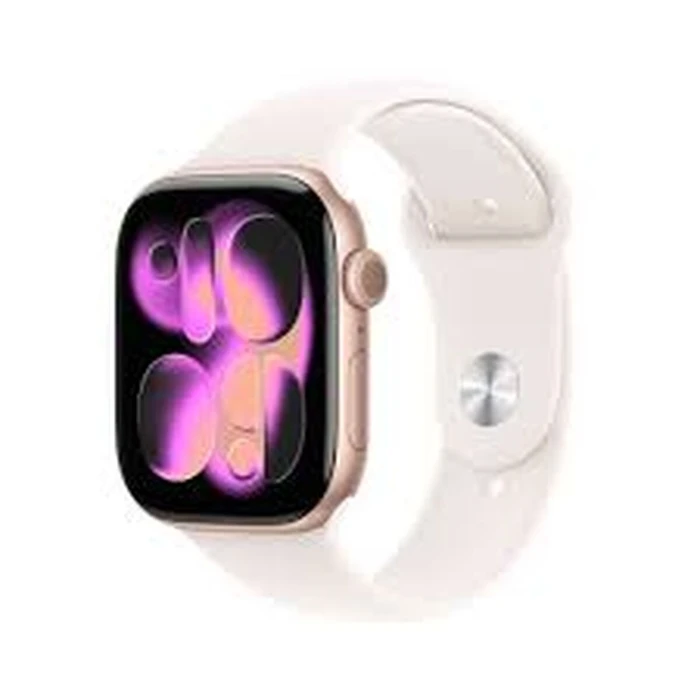 Apple Watch Series 11 Aluminium 46mm Αδιάβροχο με Παλμογράφο (Rose Gold Aluminium Case with Light Blush Sport Band - M/L)