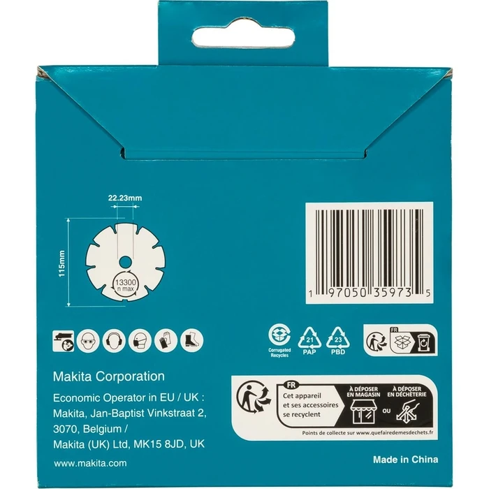 Δίσκος λείανσης Makita D-80070 Diamantscheibe 115x22,23 DIAMAK
