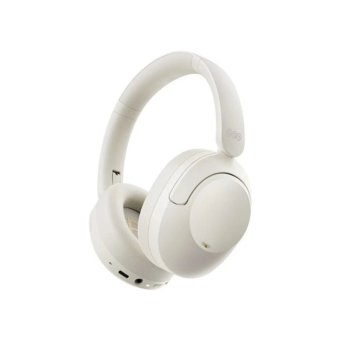 Headphones Qcy H4 White Hybrid Feed Noise Canceling With 4 Mode Anc Button 70h Battery