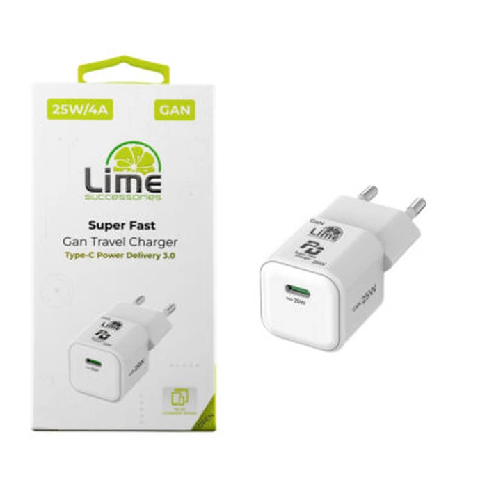 Lime LGC25W Mini GaN Travel Charger PD 3.0 25W