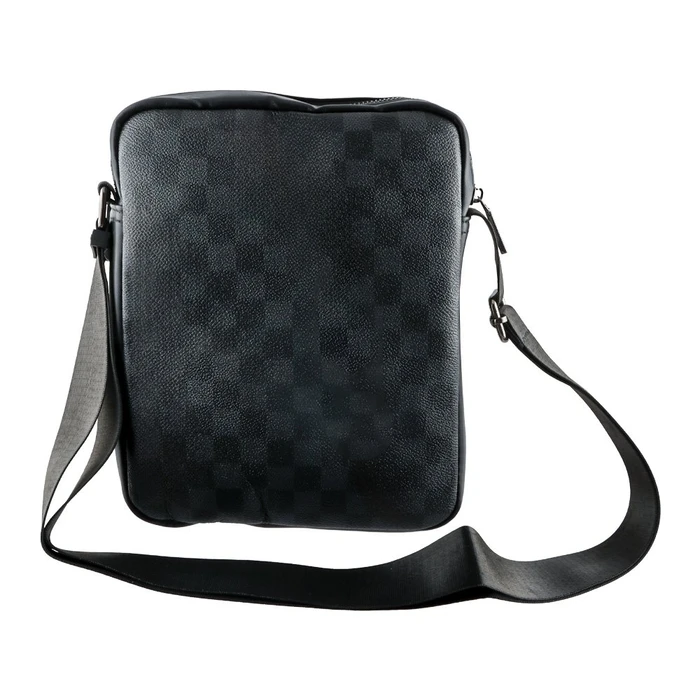 NSP N113 PU Leather Shoulder/Crossbody Bag 4.5L (Black, Checkered)