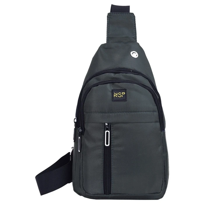 Nsp N122 Τσαντάκι Ώμου Crossbody Αδιάβροχο 5.7L (Σκούρο Γκρι)