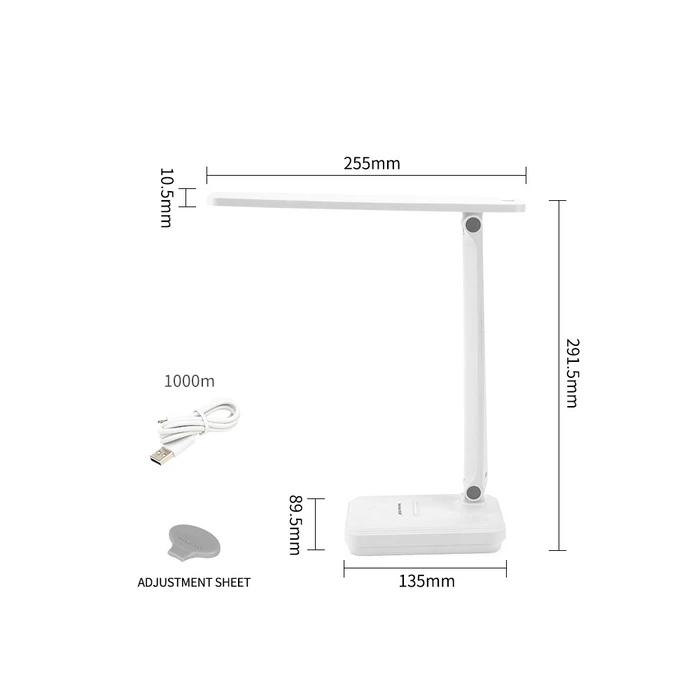 Φωτιστικό Γραφείου αναδιπλούμενο LED WD-6082Q WEIDASI λευκό