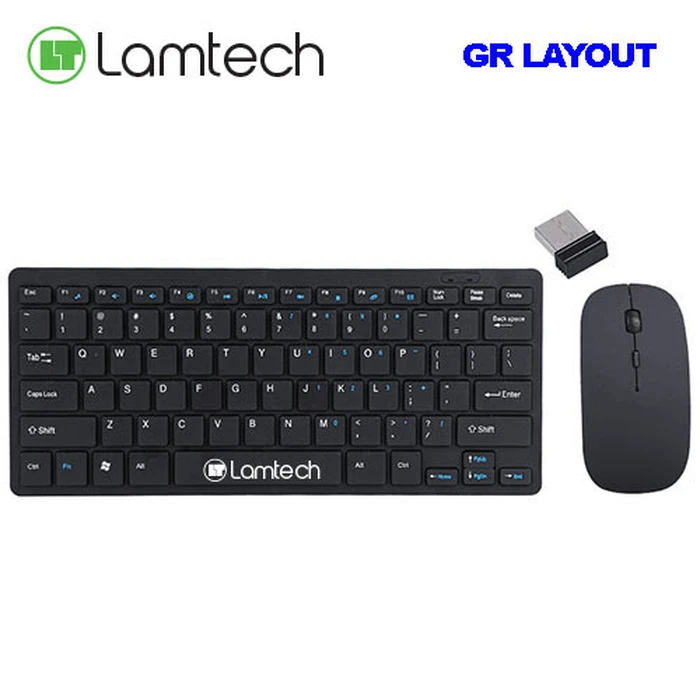 Σετ Πληκτρολόγιο Και Ποντίκι Ασύρματο Lamtech MINI 2,4G GR LAYOUT