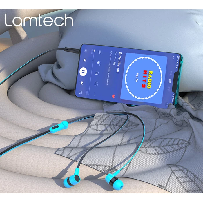 Handsfree Ακουστικά Lamtech With MIC 3,5mm JACK BLUE