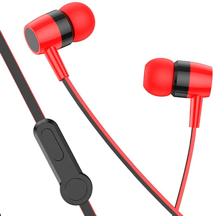 Handsfree Ακουστικά Lamtech With MIC 3,5mm JACK RED