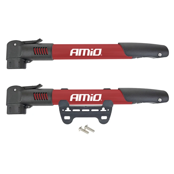 Τρόμπα Ποδηλάτου AMiO αλουμινίου PU01, 28cm, κόκκινη