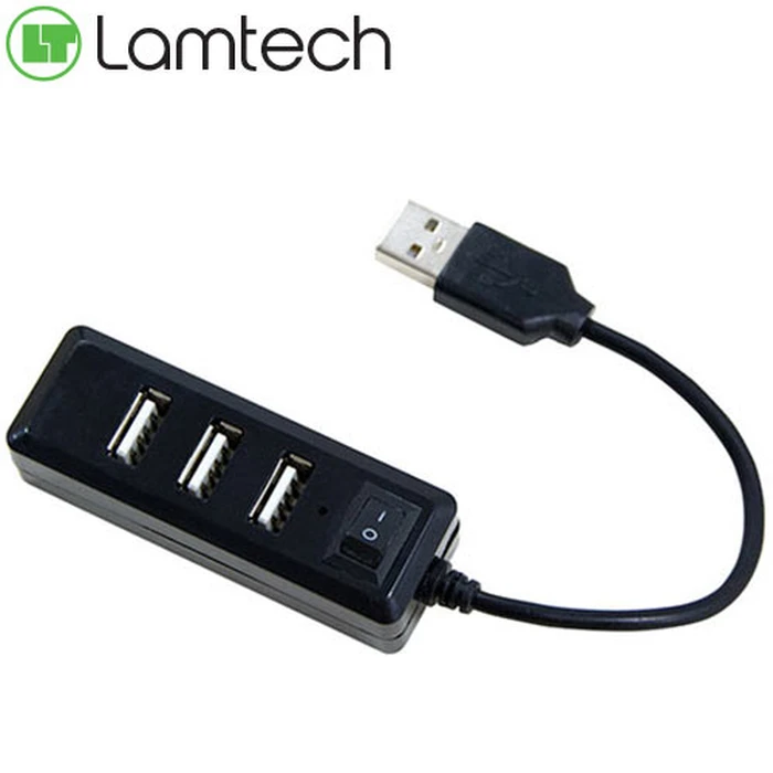 USB Hub Lamtech 4-PORT Black