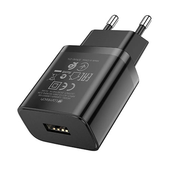 Φορτιστής Πρίζας Lamtech USB Travel Charger 2,1A Black