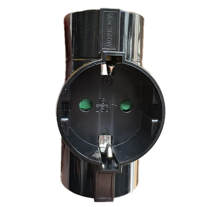 Ταφ Lamtech Splitter With 3 SCHUKO OUTLETS Black