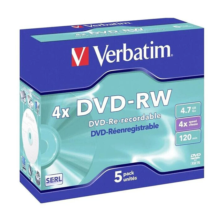 DVD-RW Verbatim 4.7GB 5 Τεμάχια