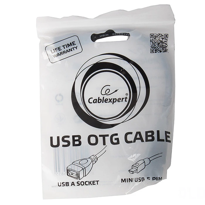 Αντάπτορας USB Cablexpert OTG AF to MINI-BM Cable 0,15m