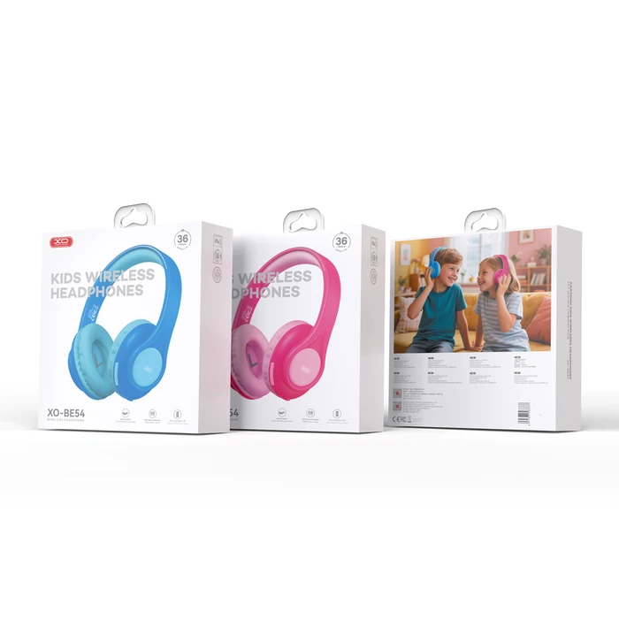 XO Kids Headphones Cartoon Pink