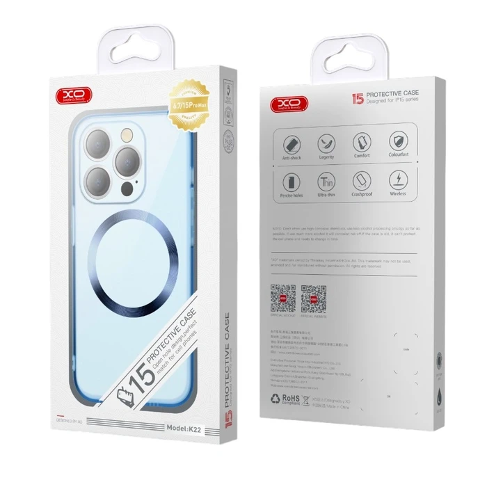 Θήκη Κινητού XO-K22 iPhone15 Pro Max 6.7" Δακτύλιος TPU Ροζ