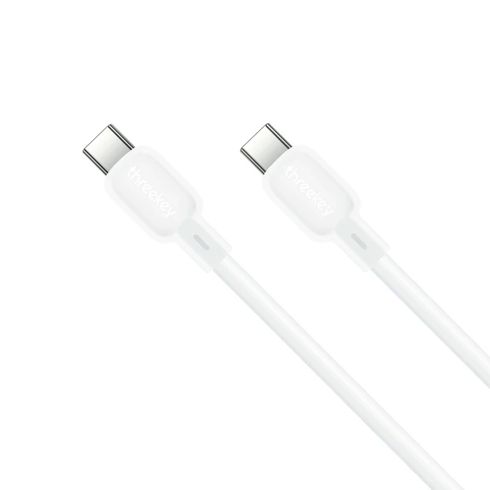 XO Καλώδιο Σιλικόνης Type-C σε Type-C 60W Λευκό