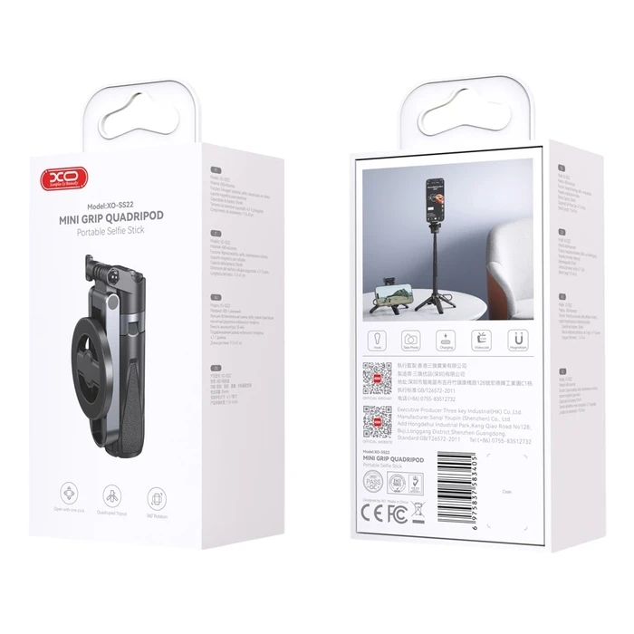 Selfie Stick XO SS22 4-in-1 Μαγνητικό Πολυλειτουργικό Bluetooth