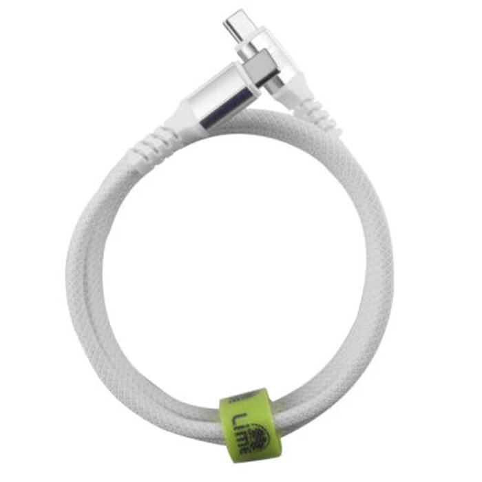 Lime LBMCC01 Ανθεκτικό Μαγνητικό Πλεκτό Καλώδιο USB-C σε USB-C 68W 1,2m Λευκό