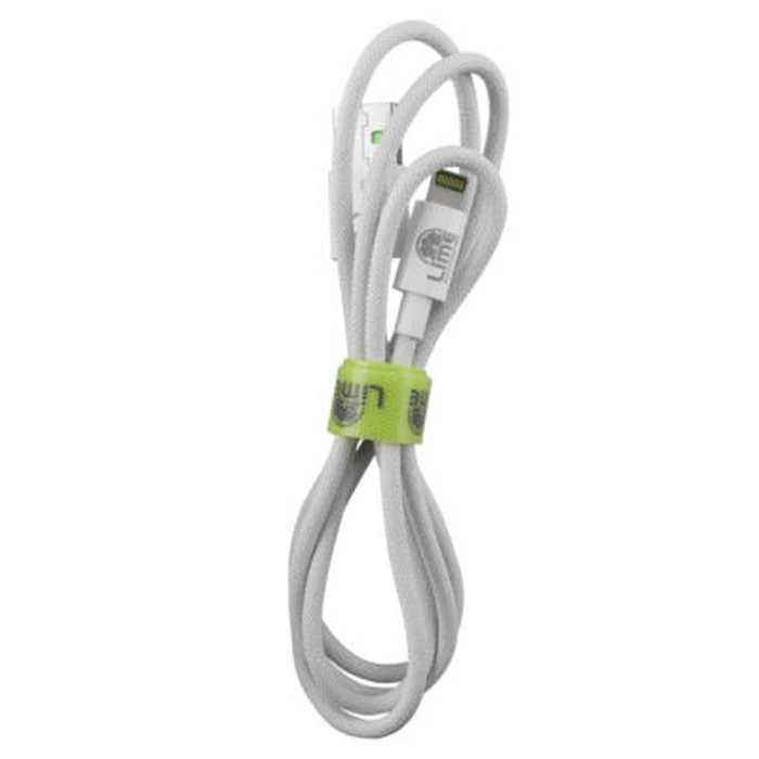 Lime LBUL01 Ανθεκτικό Πλεκτό Καλώδιο Lightning σε USB-A 15W, 1m, Λευκό