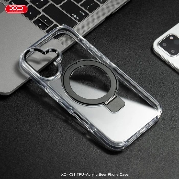 Θήκη Τηλεφώνου XO K31 iP16 6.1" TPU+Ακρυλική Μαγνητική Μαύρο