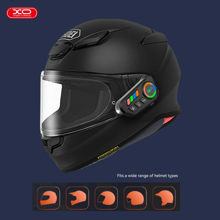 XO Motorcycle Helmet Earphone with Multicolor LED Lighting BE56