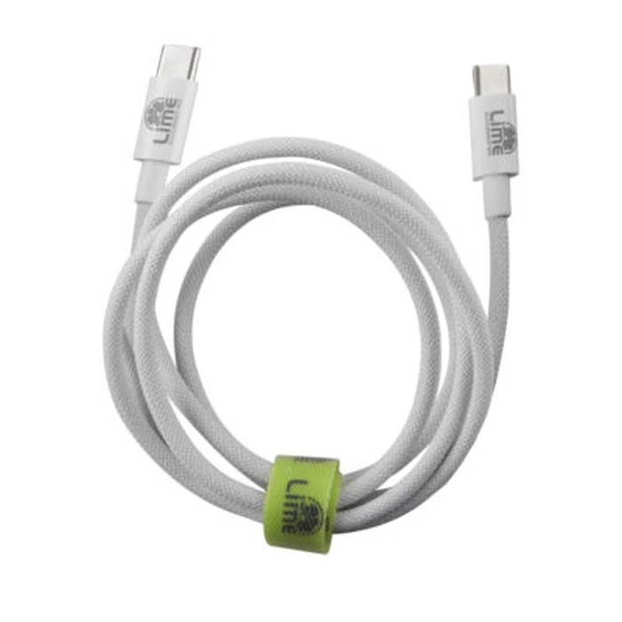 Lime LBCC02 Ανθεκτικό Πλεκτό Καλώδιο USB-C σε USB-C 120W 1m