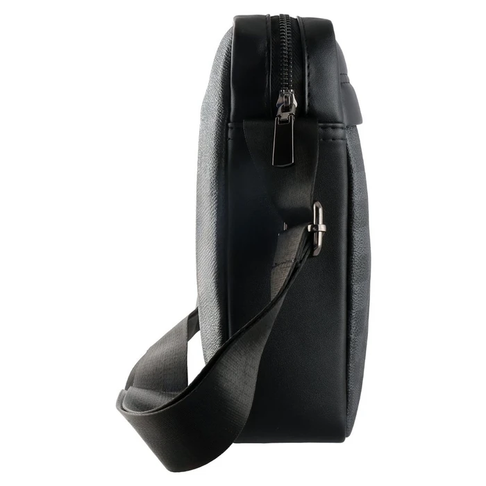 NSP N113 PU Leather Shoulder/Crossbody Bag 4.5L (Black, Checkered)