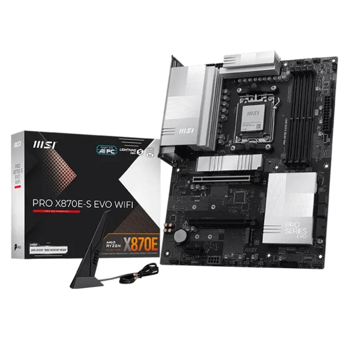 Motherboards MSI PRO X870E-S EVO WIFI AMD AM5 X870E ATX WiFi 7