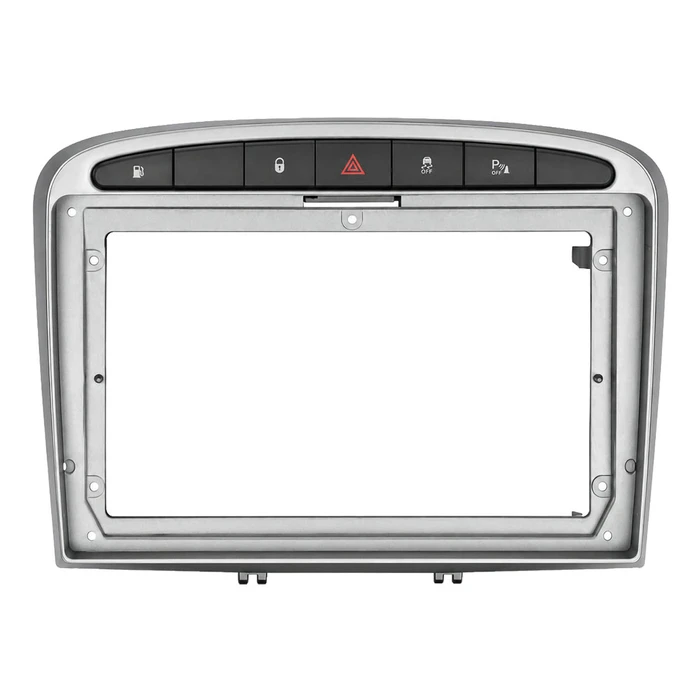 VenCore 3550-0705S - 9" Fascia Front Panel with Wiring & CANbus Box for Peugeot 308 (2008-2012) - Silver