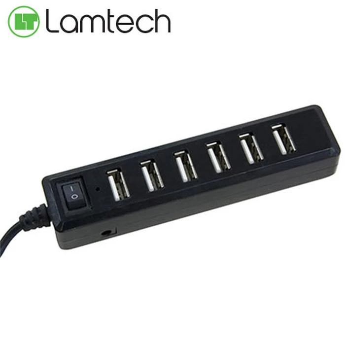 USB Hub Lamtech 7 PORTS Black