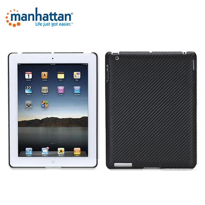 Manhattan Πίσω Κάλυμμα Μαύρο - Snap-Fit Carbon Fiber για iPad 2 (Μοντέλο 450256)