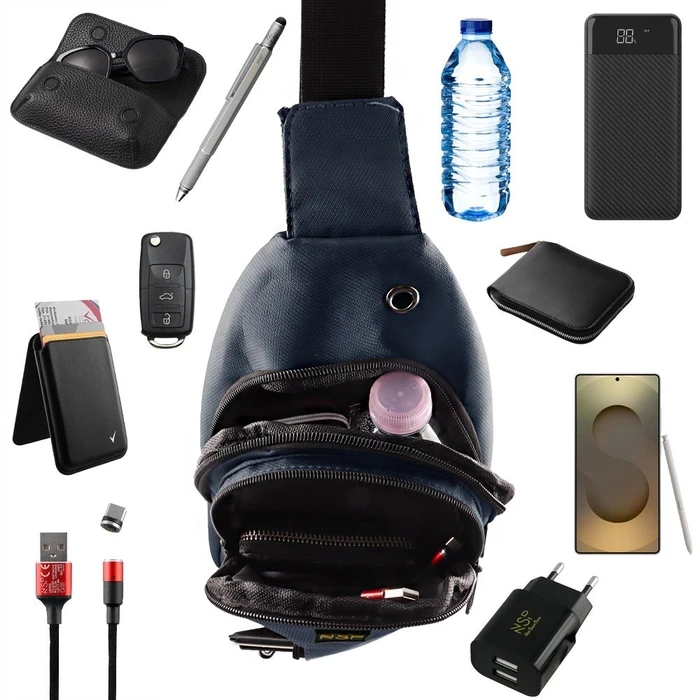 NSP N122 Τσαντάκι Ώμου Crossbody Αδιάβροχο 5.7L (Μπλε)