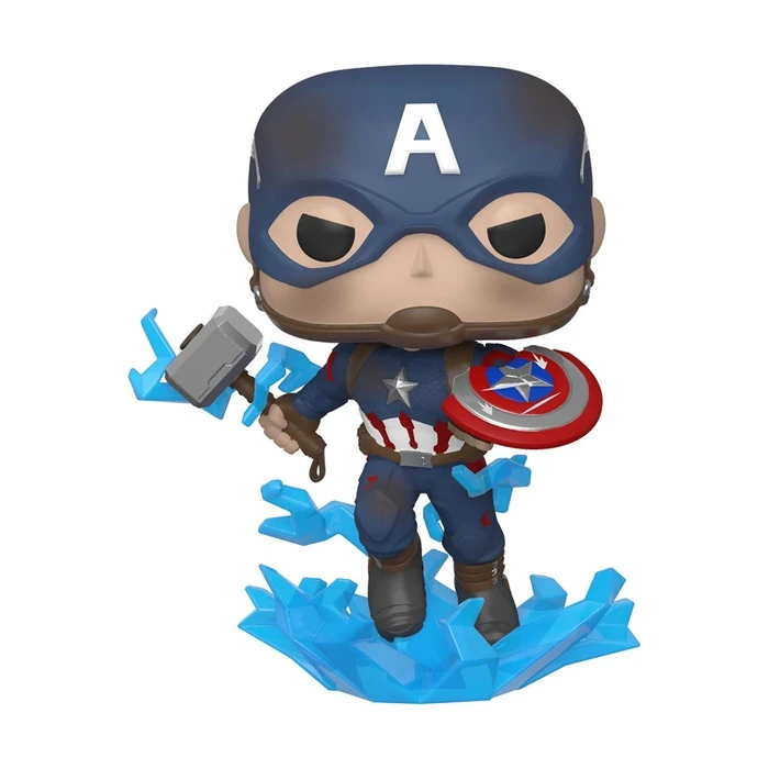 Funko Pop! Marvel Avengers Endgame - Captain America With Broken Shield & Mjolnir #573 Bobble-Head Vinyl Figure