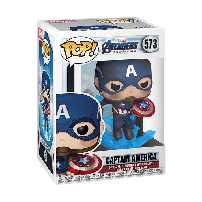 Funko Pop! Marvel Avengers Endgame - Captain America With Broken Shield & Mjolnir #573 Bobble-Head Vinyl Figure