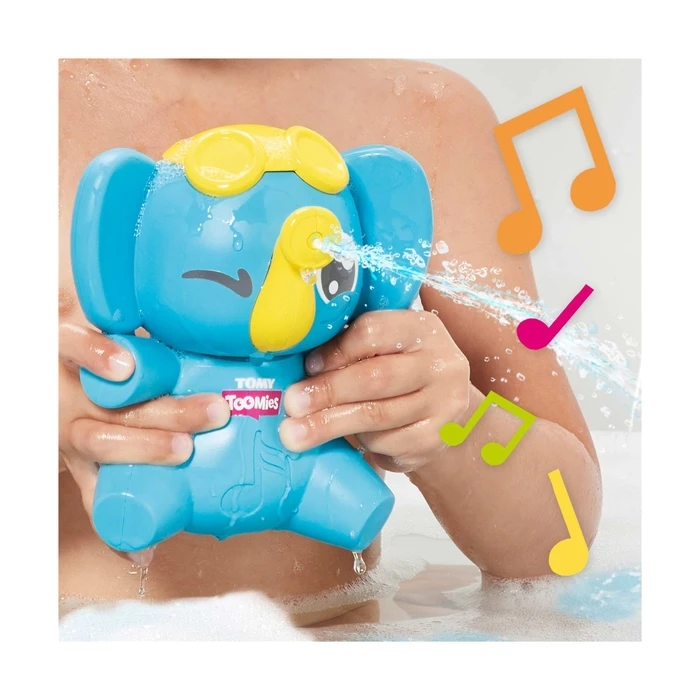 TOMY Toomies Sing & Squirt Elephant Bath Toy – 18+ months (1000-72815)