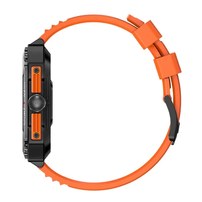 Smartwatch Lamtech BT5.1 with health sensor & sport tracking SQUARE TFT 2.02' DISPLAY B.Orange