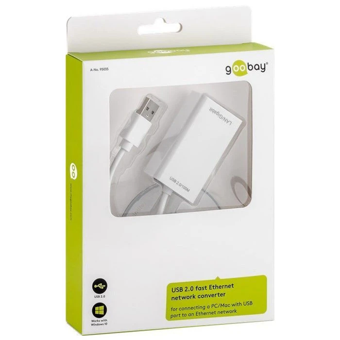 Αντάπτορας Δικτύου USB Goobay 95035 male USB-A to female RJ45