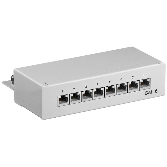 Patch Panel Goobay 93047 CAT6 Ethernet 8Port STP Grey
