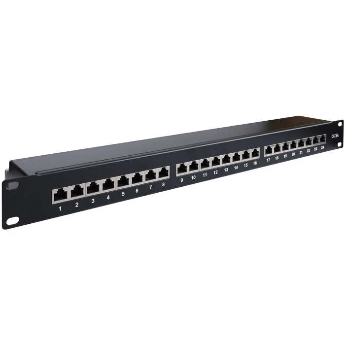 Patch Panel Goobay Cat 6a STP με 24 Ports Μαύρο rack cabinet 19"