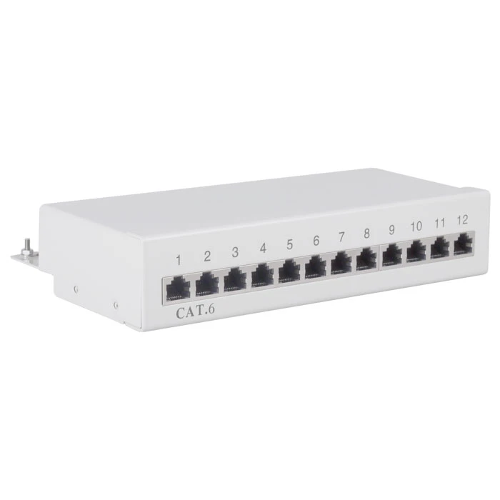 Patch Panel Goobay Cat 6 STP με 12 Ports Γκρι με δυνατότητα τοποθέτησης σε τοίχο