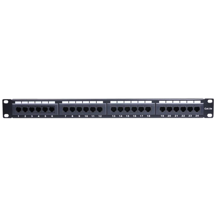 Patch Panel Goobay Cat 5e UTP με 24 Ports Μαύρο rack cabinet 19"