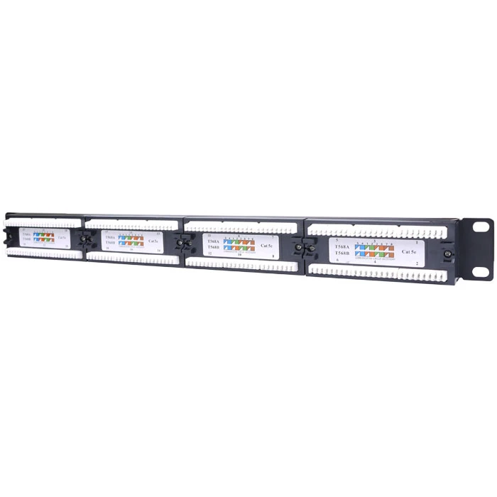 Patch Panel Goobay Cat 5e UTP με 24 Ports Μαύρο rack cabinet 19"