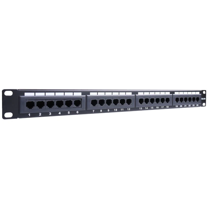 Patch Panel Goobay Cat 5e UTP με 24 Ports Μαύρο rack cabinet 19"