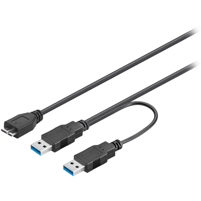 Αντάπτορας USB Goobay 95746 USB 3.0 micro B Αρσ. σε 2x USB 3.0 A Αρσ. 0.30m
