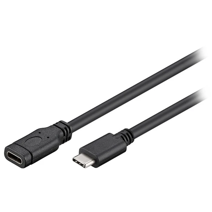 Καλώδιο Goobay USB-C Extension USB-C Male to USB-C Female Black 1m