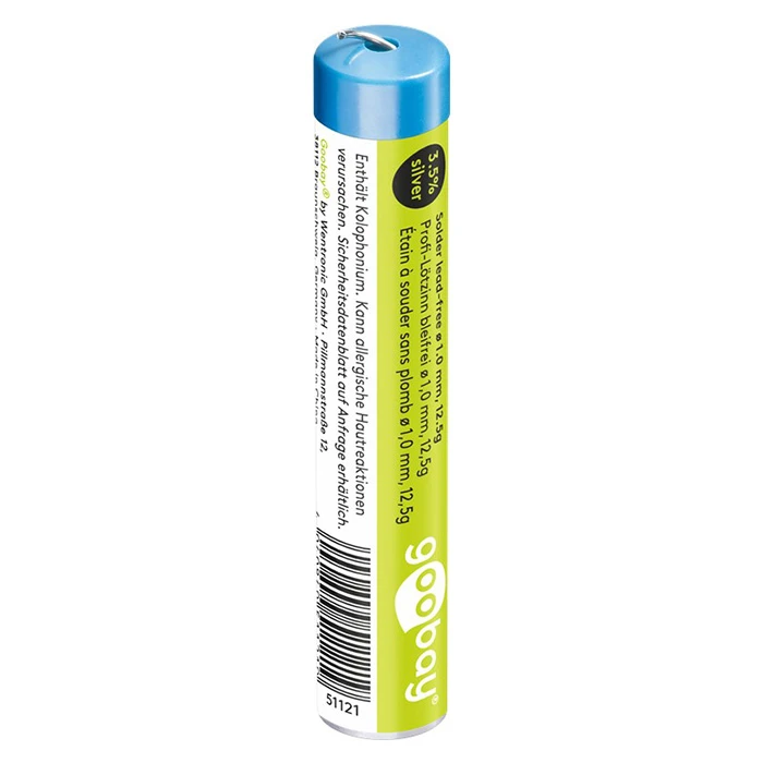 Σύρμα συγκόλλησης Goobay 51121, Φ1mm, 12.5γρ